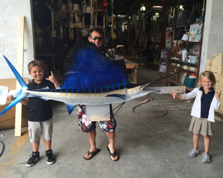 Family with Sailfish from Gray Taxidermy