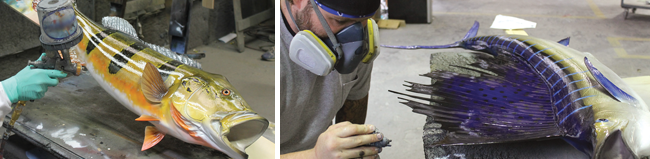 Airbruch artist at gray taxidermy